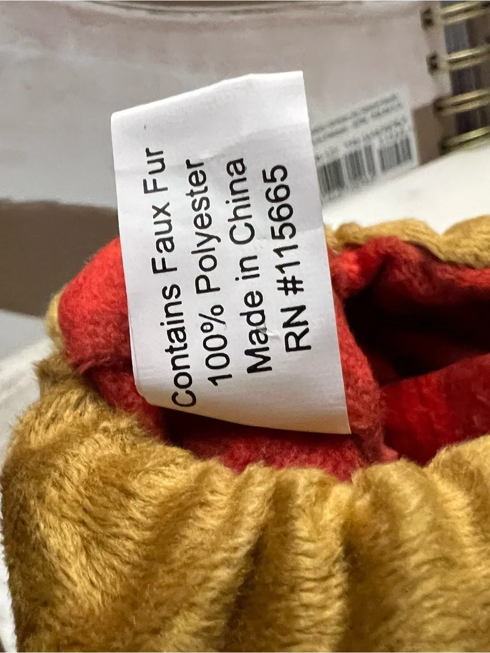 Rudolph Kids' Brown Plush Slipper Socks with Red Nose